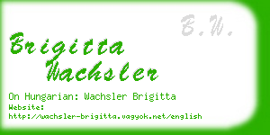 brigitta wachsler business card